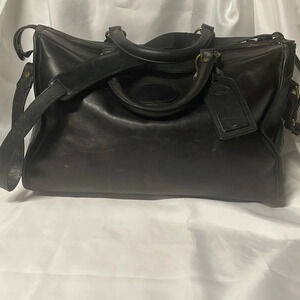 Vintage Ghurka Marley Hodgson #67 The Stash black Leather duffle carry on